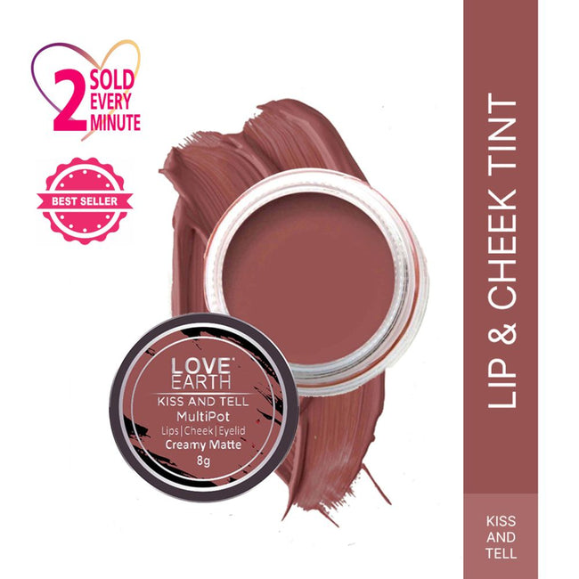 Love Earth Lip Tint & Cheek Tint Multipot-Kiss & Tell Main Image