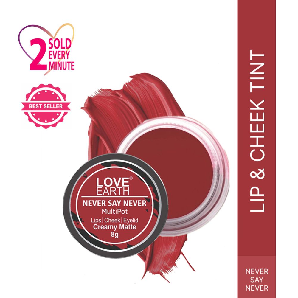 Love Earth Lip Tint & Cheek Tint Multipot - Never Say Never