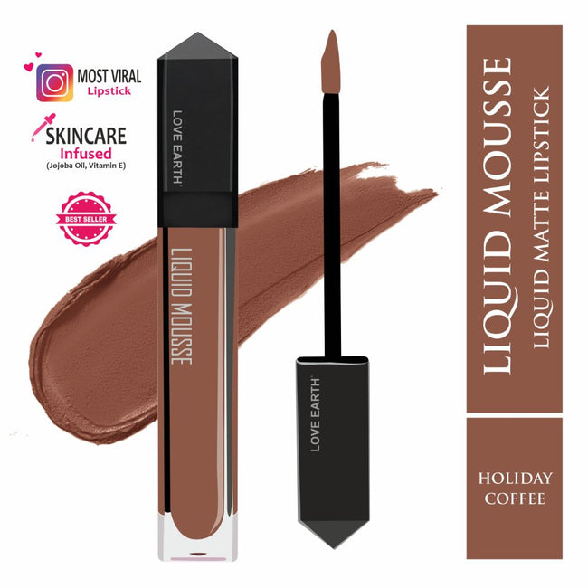 Love Earth Liquid Mousse Lipstick - Holiday Coffee Main Image