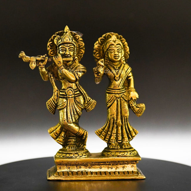 Radha Krishna Brass Idol Hover Image