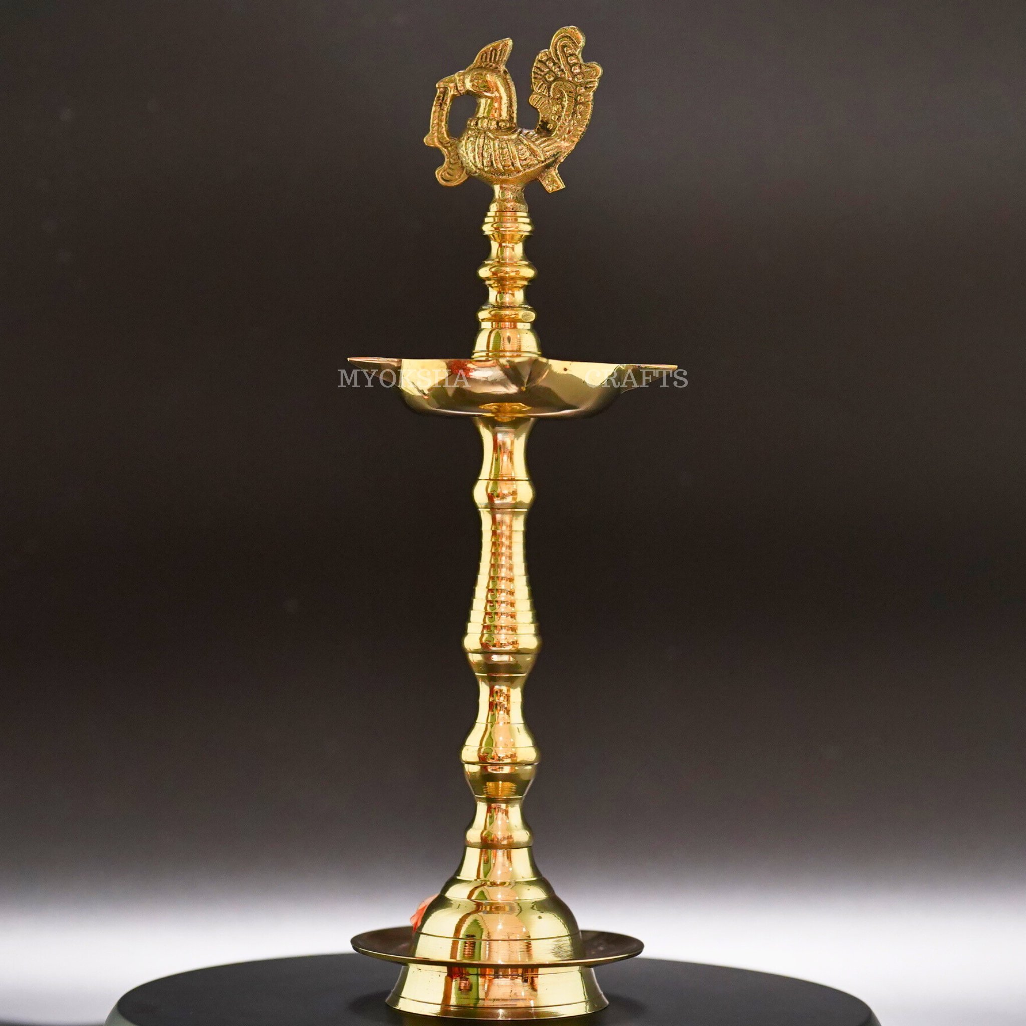 Brass Peacock Diya - Divine Illumination for Homes