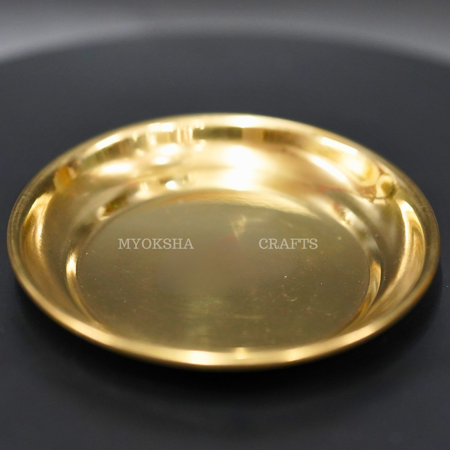 Brass Pooja Plate: Embrace Divine Rituals with Elegance Hover Image