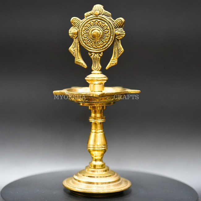 Brass Chakra Diya Hover Image