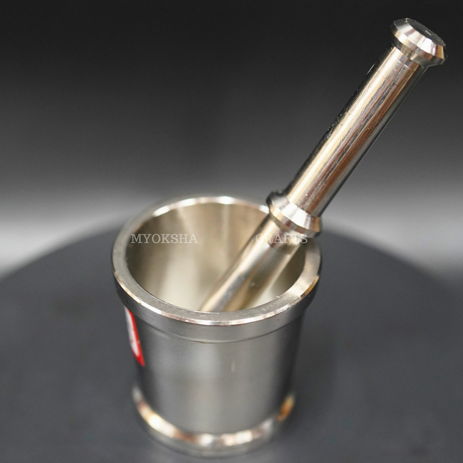 Stainless Steel Mortar & Pestle Set: Perfect for NRI Kitchen Delights Main Image