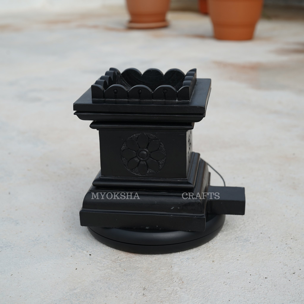 Tulsi Pot made of Black Stone (Krishnashila)