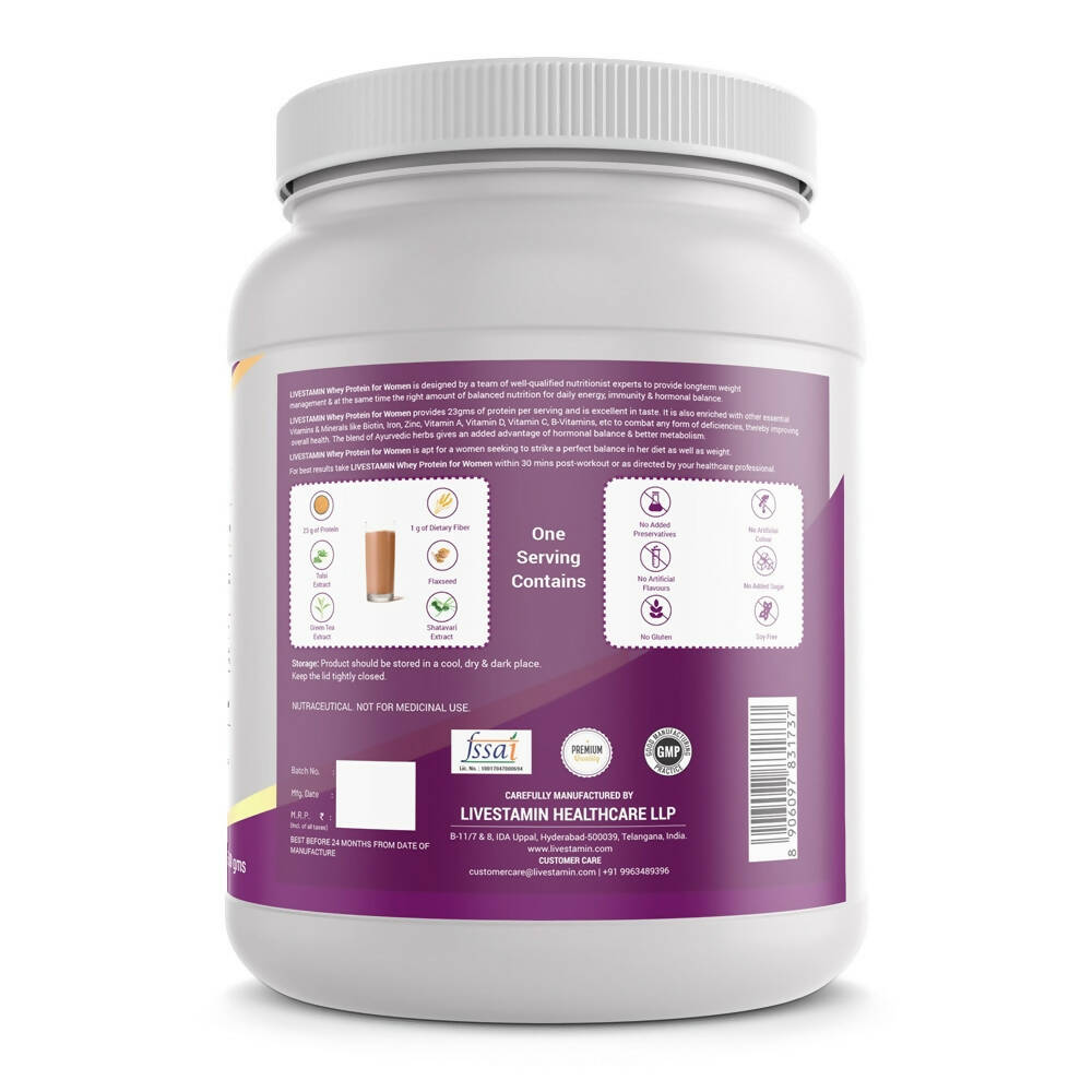 Livestamin Whey Protein For Women - Chocolate Flavour