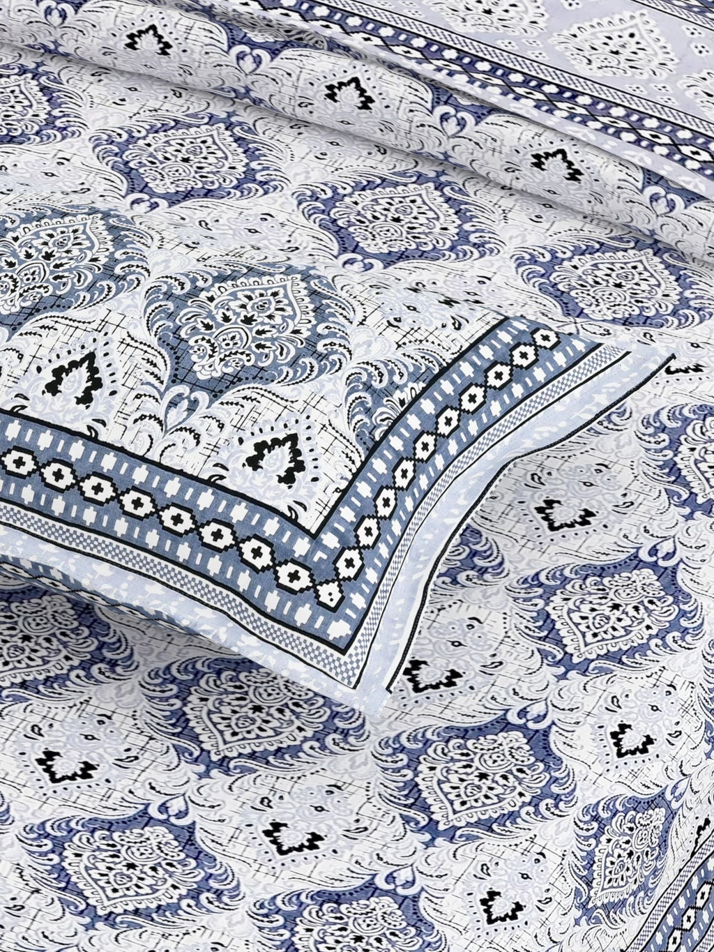 Pink Ethnic Motifs Cotton 200TC King Bedsheet With 2 Zipper Pillow Covers - King Size by House of Ree