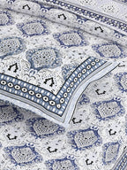 Pink Ethnic Motifs Cotton 200TC King Bedsheet With 2 Zipper Pillow Covers - King Size by House of Ree