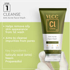 VLCC Clinic Acne Control Regime CSMS (Cleanser, Serum, Moisturizer, Sunscreen) For Acne Care Combo