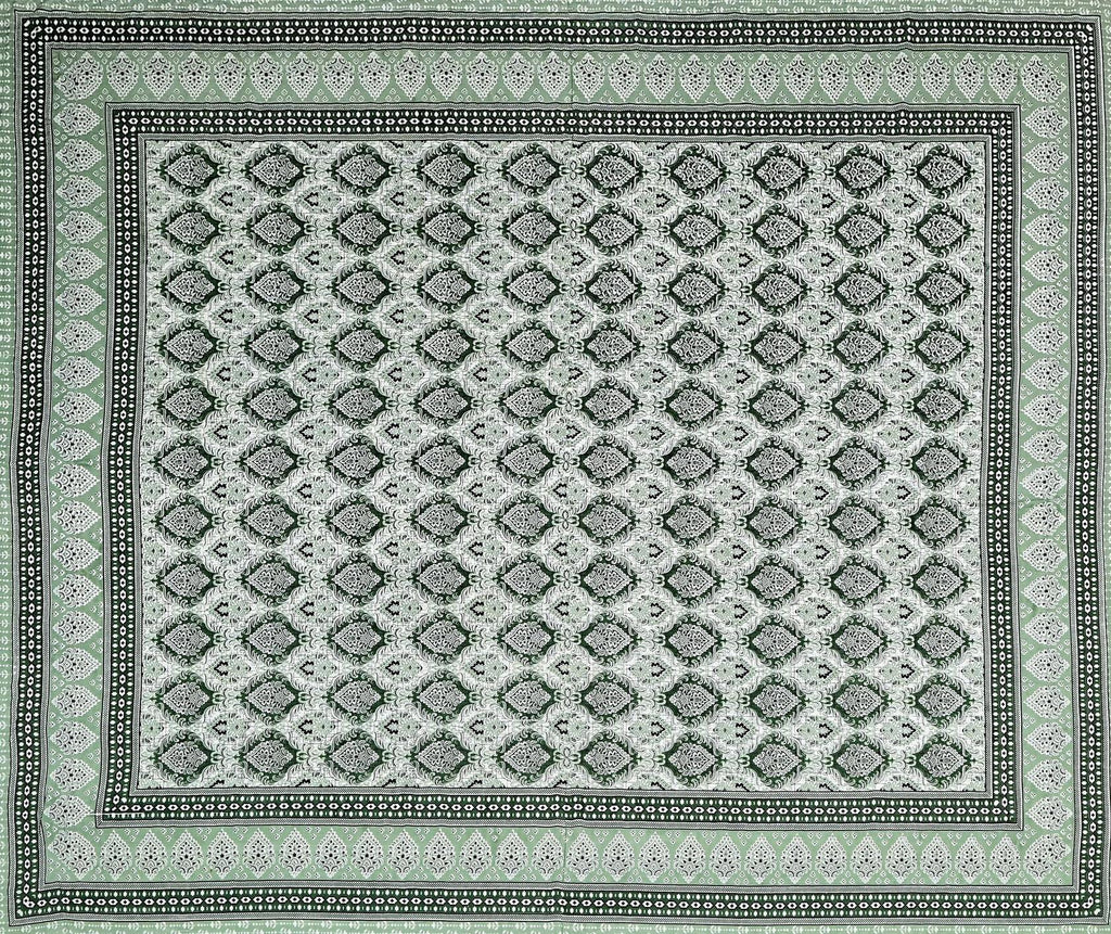 Yellow Ethnic Motifs Cotton 200TC King Bedsheet With 2 Zipper Pillow Covers - King Size by House of Ree