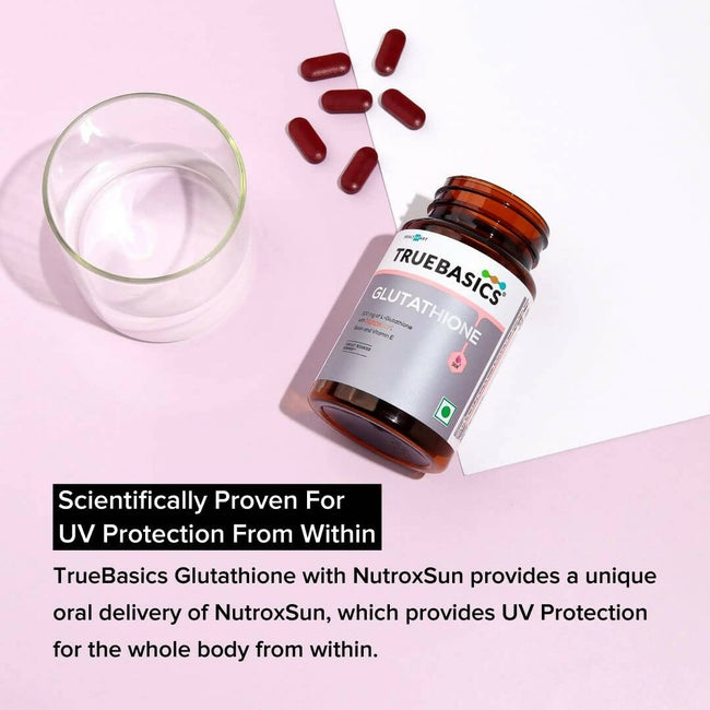 TrueBasics Glutathione with Nutroxsun, Biotin & Vitamin E Tablets Main Image