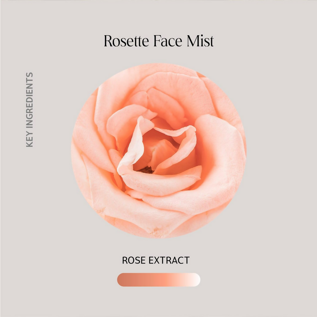 Oteria Luxury Rosette Face Mist Toner with Rose Water & Hyaluronic Acid, Toning Solution For Glowing Skin