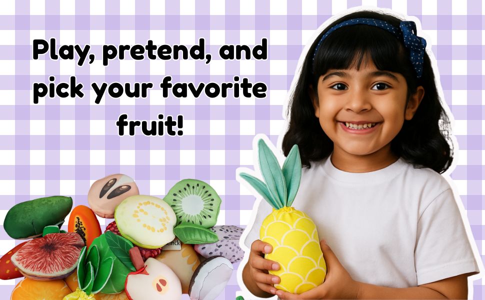 The Small Wonderland Pretend Play Fruits- 18-Piece Pretend Play Fruits Set