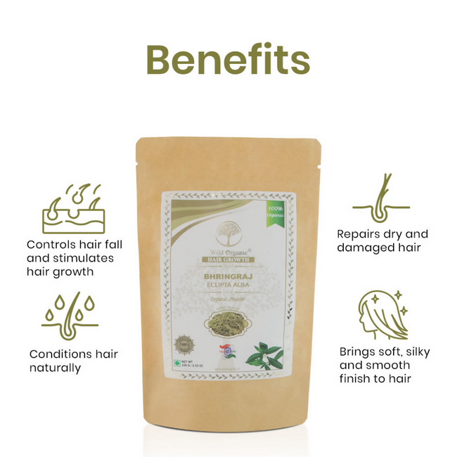 Wild Organic Bhringraj Eclipta Alba Hair Growth Powder Main Image