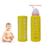 Safe-O-Kid Silicone Baby Feeding Bottle Cover Cum Sleeve for Insulated Protection 250mL- Yellow