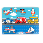 Nesta Toys Wooden Vehicle Knob Puzzle (8 Pcs)