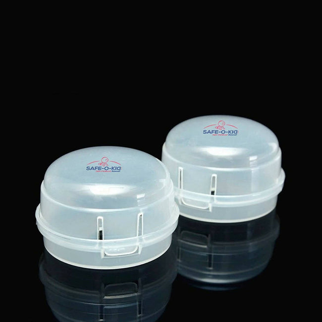 Safe-O-Kid Gas Stove Knobs Translucent Guards for Indoor Baby Safety Set of 2 Pcs Main Image