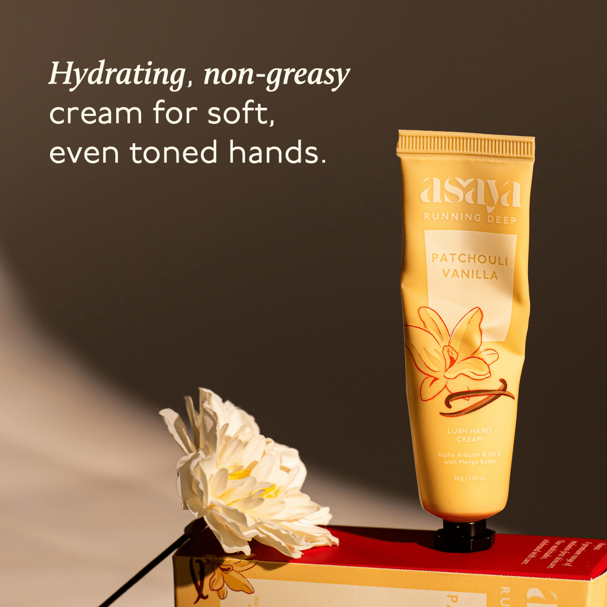 Asaya Patchouli Vanilla Hand Cream Softens Dry, Rough Hands For Men & Women