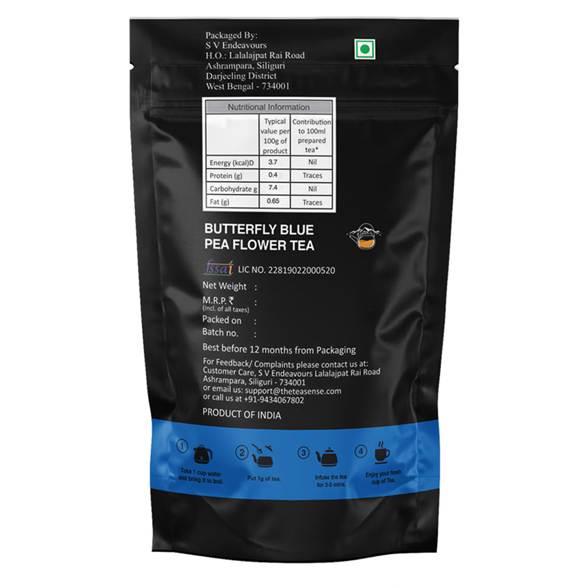 Tea Sense Butterfly Blue Pea Flower Tea