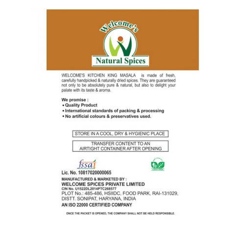 Welcome’s Natural Spices Kitchen King Masala Powder