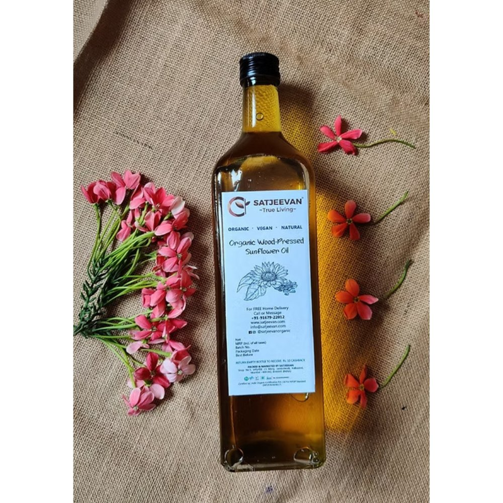Satjeevan Organic Wood-Pressed Sunflower Oil
