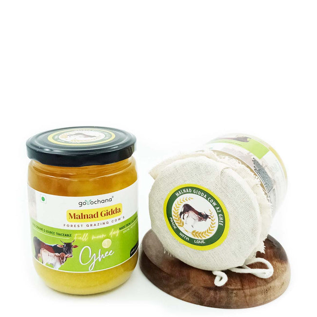 Gorochana 100% Source Traceable Desi Malnad Gidda A2 Full Moon Day Bilona Cow Ghee | Pure Ghee | Organic Ghee Hover Image