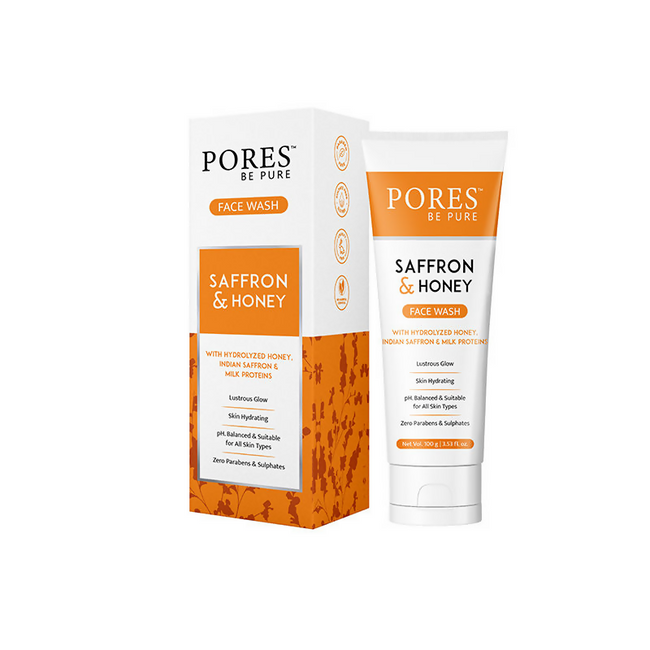 Pores Be Pure Saffron Glow Bright Face Wash With Honey Hover Image