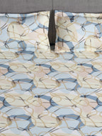 Story@home Arena Cream-Coloured & Grey Printed 180 TC Bedsheet & Pillow Covers