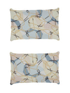 Story@home Arena Cream-Coloured & Grey Printed 180 TC Bedsheet & Pillow Covers