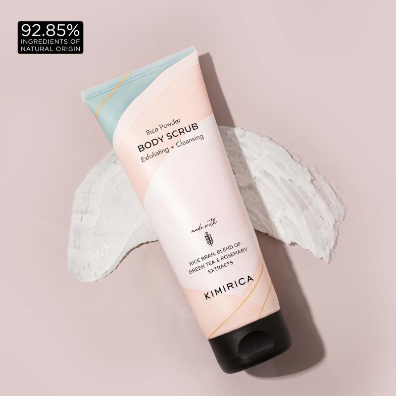 Kimirica Rice Powder Body Scrub Exfoliating + Cleansing For Soft & Smooth Skin
