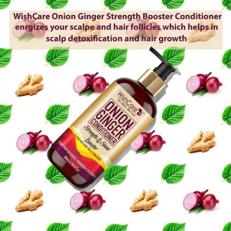 WishCare Onion Ginger Conditioner Strength & Shine Booster