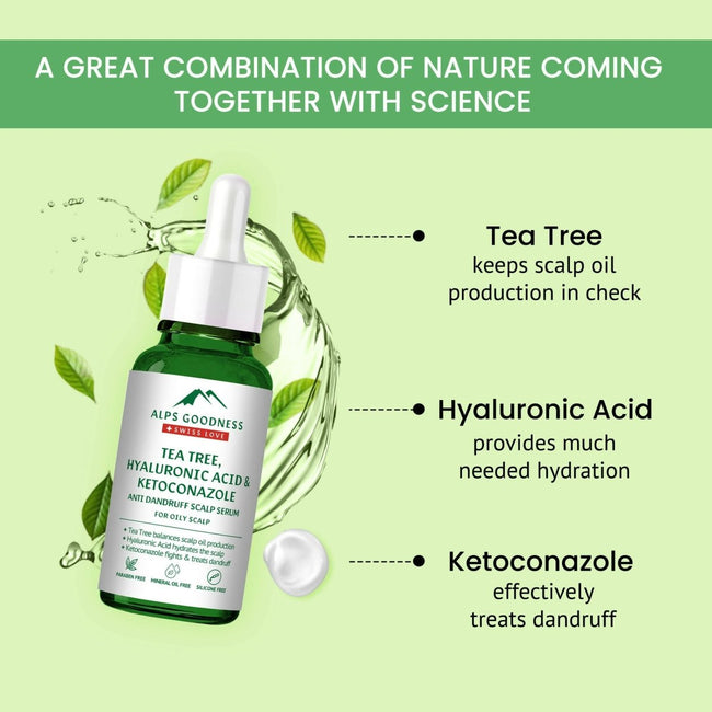 Alps Goodness Tea Tree, Hyaluronic Acid & Ketoconazole Anti Dandruff Scalp Serum Main Image