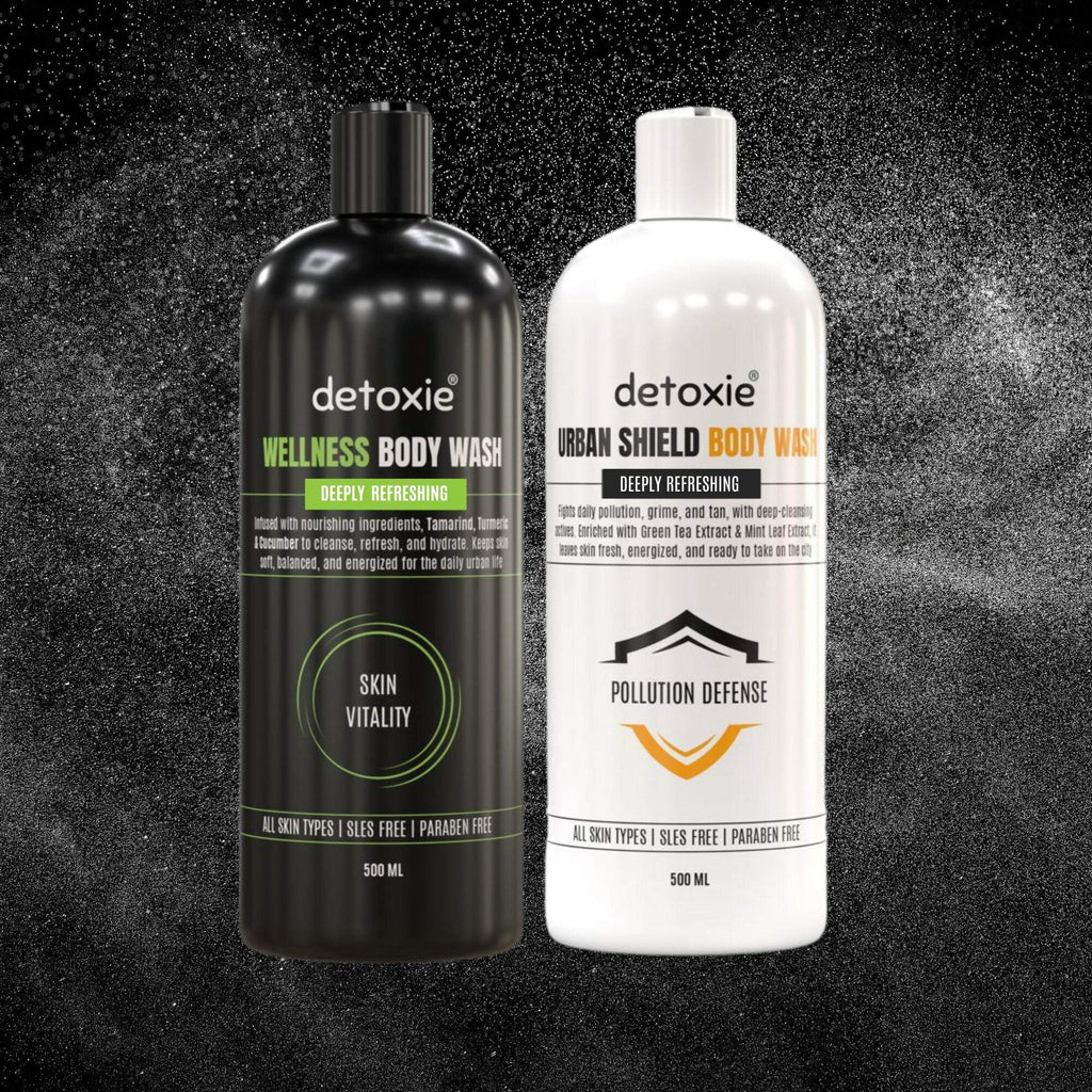Detoxie Body Wash with Loofah - Urban Shield & Wellness