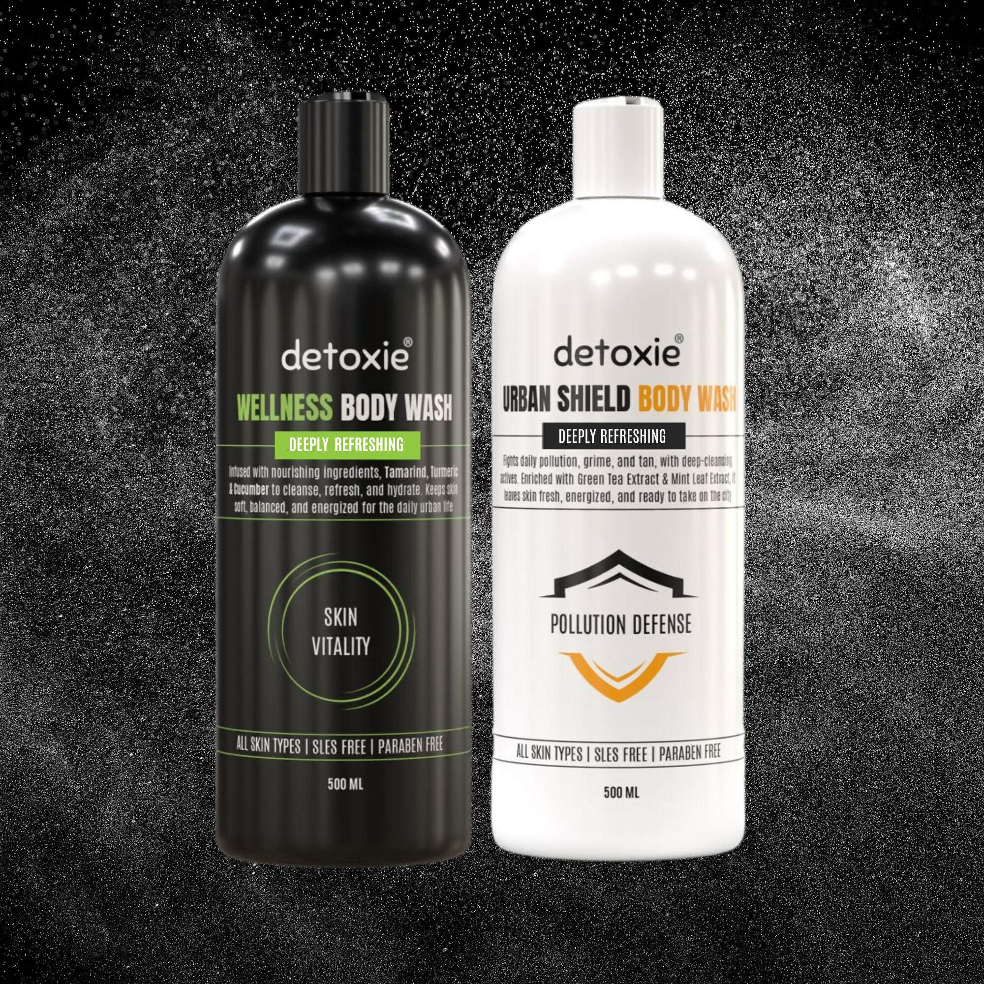 Detoxie Body Wash with Loofah - Urban Shield & Wellness