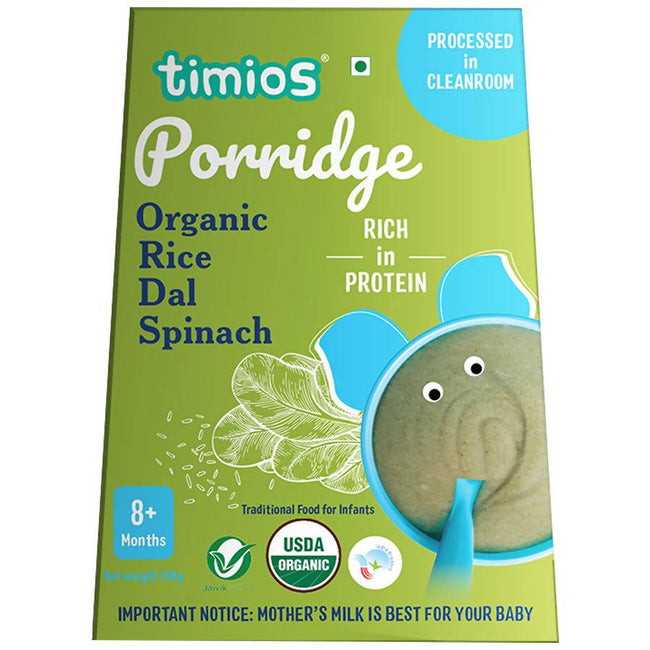 Timios Organic Rice Dal Spinach Porridge Hover Image