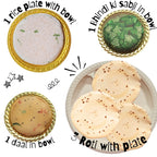 The Small Wonderland Annapurna Thali Pretend Play Set -Roti,Daal ,Rice ,bhindi ki sabji - Indian Food Inspired Pretend Play toys