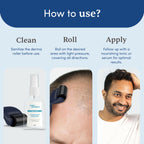 Man Matters Advance Derma Roller For Hair & Beard - 540 Micro 0.5mm Titanium Alloy Needles