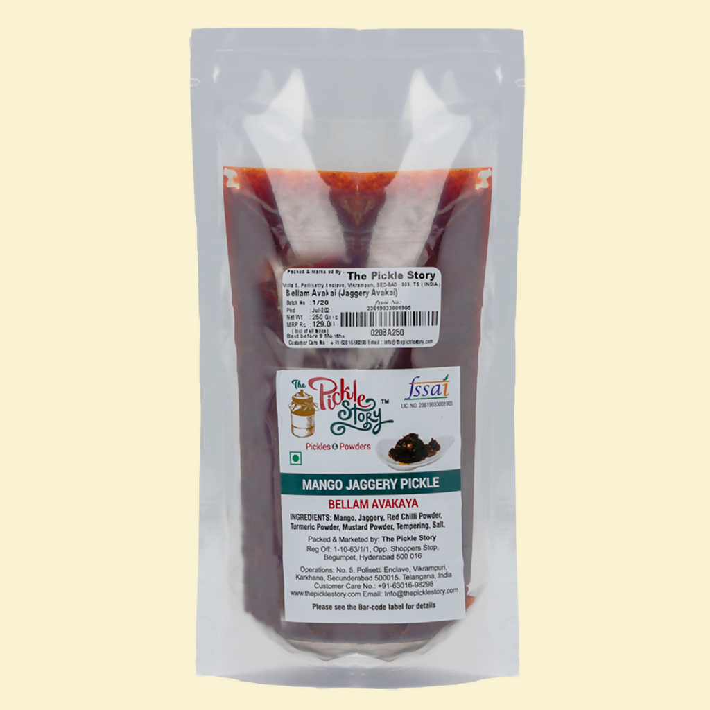 The Pickle Story Bellam (Jaggery) Avakai Pickle