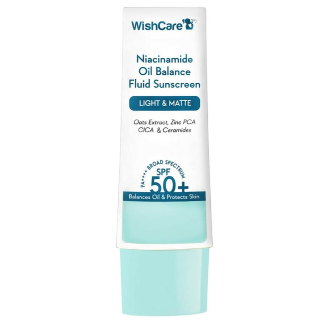 Wishcare 5% Niacinamide Oil Balance Fluid Sunscreen | SPF50 Hover Image