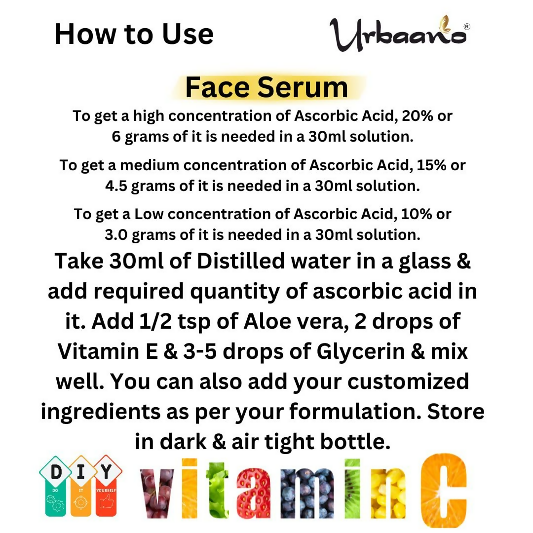 Urbaano Herbal L-Ascorbic Acid (Vitamin C Powder)