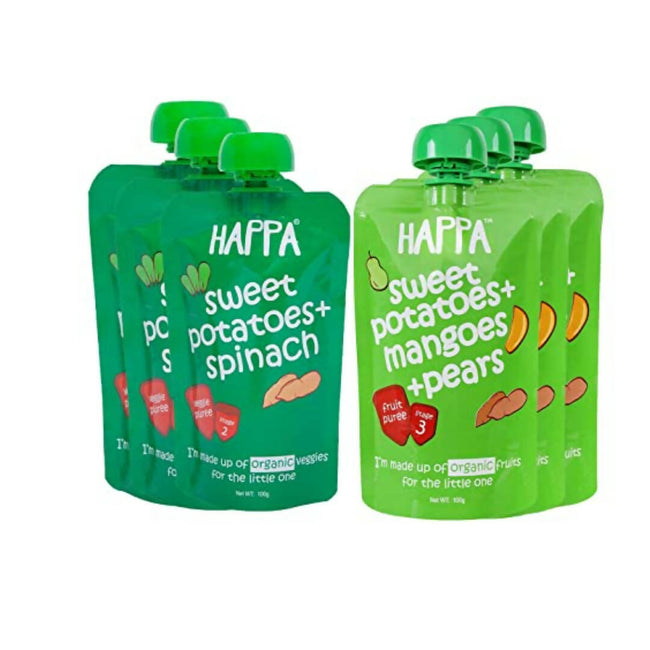 Happa Organic Veggies & Fruit Puree Combo Hover Image