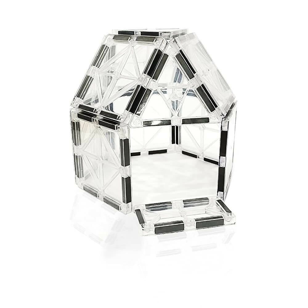 Kipa MagPlay Crystal 28 Pieces Magnetic Tiles, Set, Constructing and Creative Learning Educational Stem Toy with Smart Outdoor BagPack for Kids