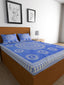 Urban Magic Blue Ethnic Motifs Printed Cotton 104 TC Queen Bedsheet With 2 Pillow Covers