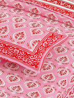 Yellow Ethnic Motifs Cotton 200TC King Bedsheet With 2 Zipper Pillow Covers - King Size by House of Ree