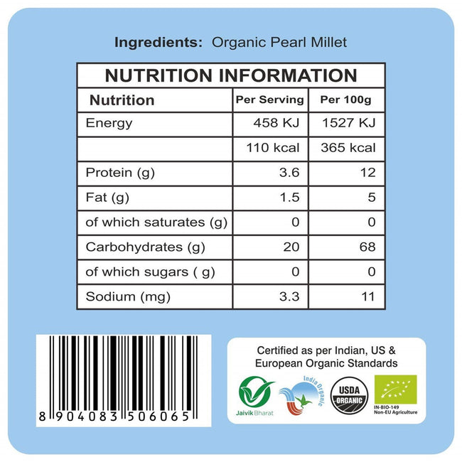 24 Mantra Organic Bajra (Pearl Millet) Flour Main Image