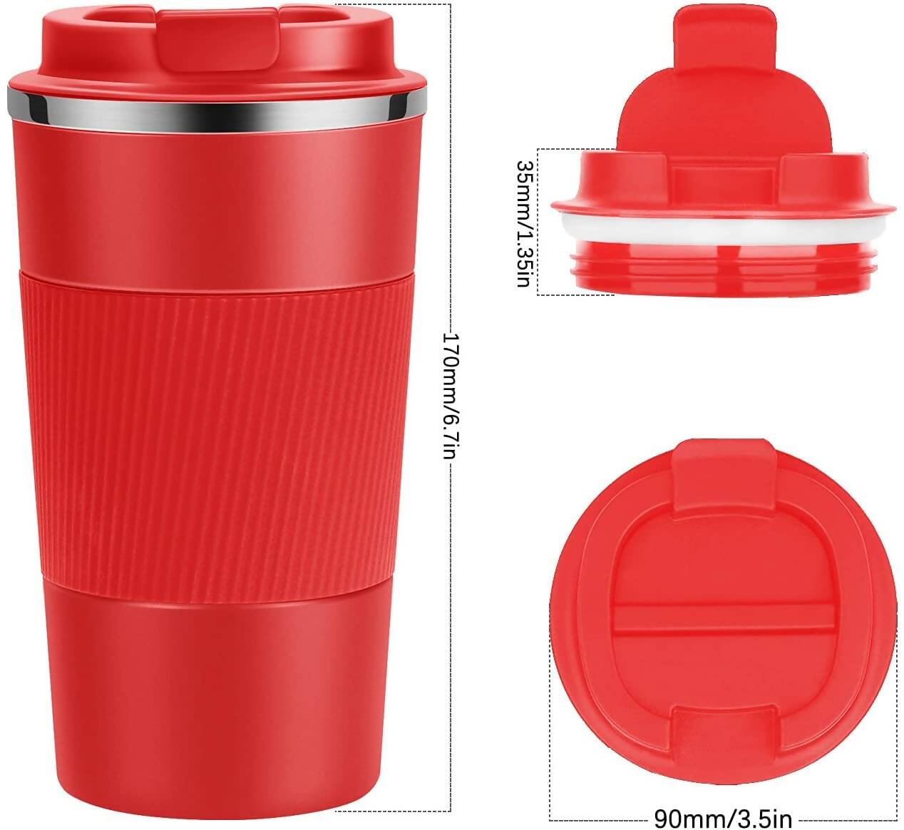 Wosta Insulated Travel Coffee Mug Tumbler 2.0 - 510ml (Red)
