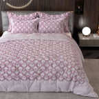 Pink Ethnic Motifs Cotton 220 TC King Bedsheet With 2 Zipper Pillow Covers - King Size by House of Ree