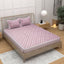 Pink Ethnic Motifs Cotton 220 TC King Bedsheet With 2 Zipper Pillow Covers - King Size by House of Ree