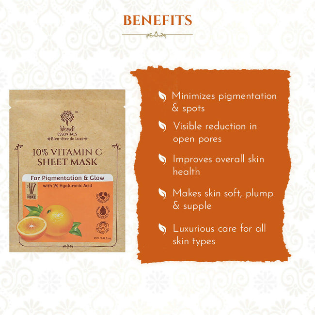 Khadi Essentials 10% Vitamin C Sheet Mask Main Image