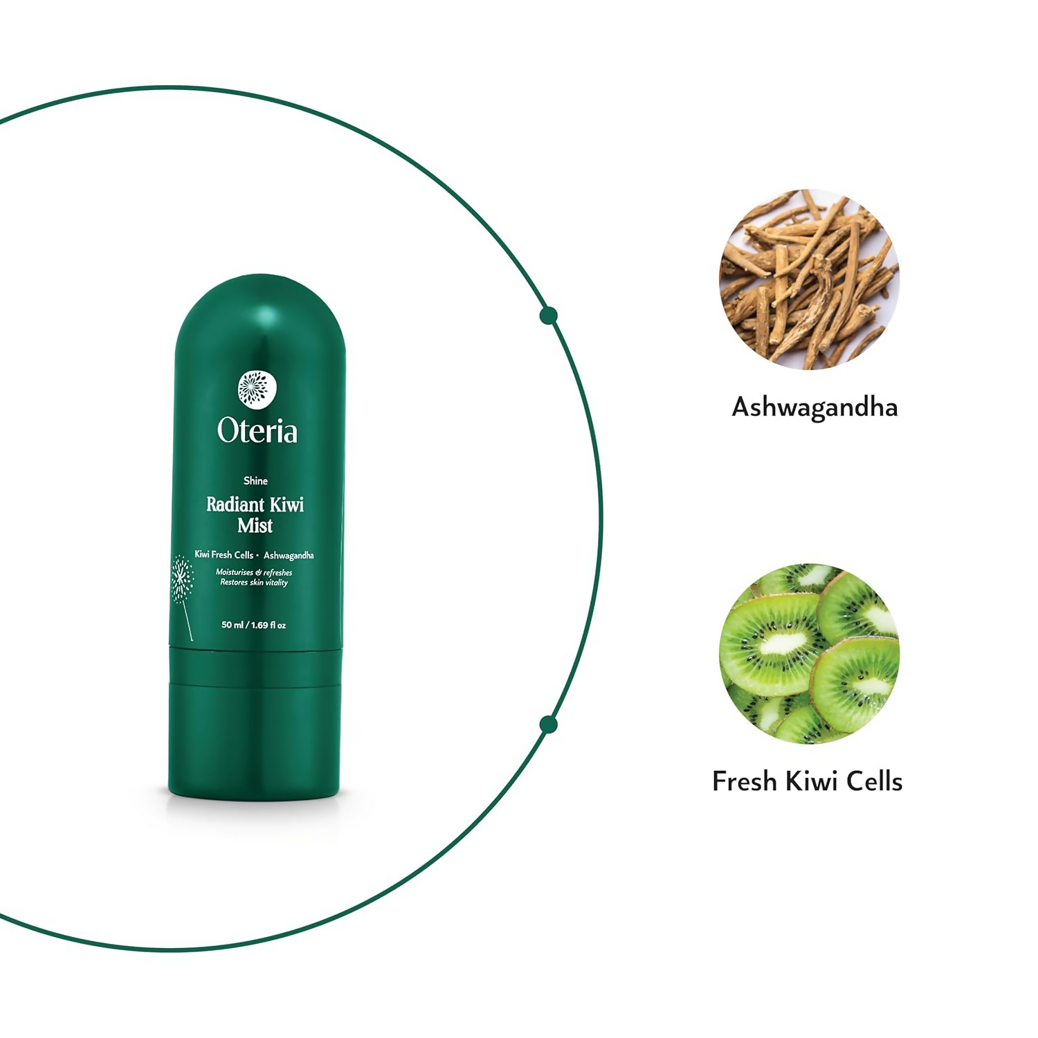 Oteria Radiant Kiwi Mist Spray Toner For Provides Skin With Essential Nutrients